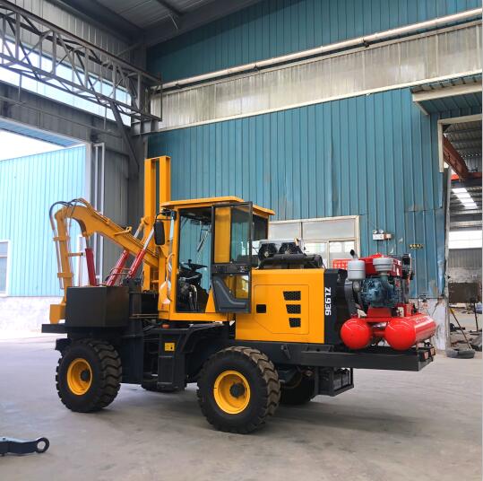 小型公路護(hù)欄打樁機(jī)，公路護(hù)欄壓樁機(jī)廠家